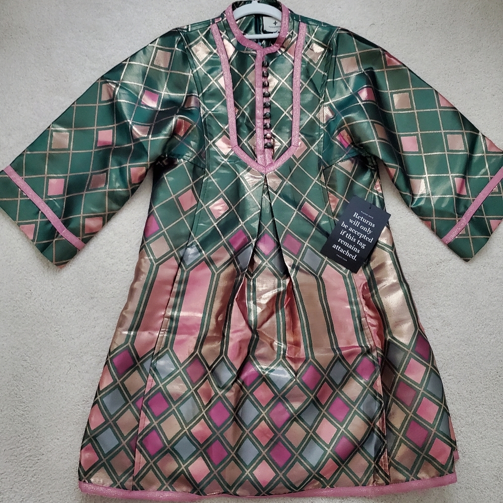 SOLD NWT Tuckernuck Metallic Mosaic Indre Dress szXS - Picture 1 of 15